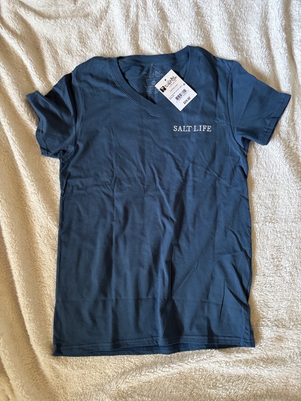 Salt Life Navy Short-Sleeve V-Neck Tee